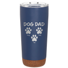 Personalized constellation 20 oz vacuum insulated tumbler with 'Cat Dog Mom Dad 3 paws' design