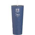 Personalized constellation 20 oz vacuum insulated tumbler with 'Vacation with two Palm Trees' design
