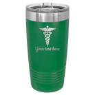 Personalized green 20 oz vacuum insulated tumbler with 'Medical' design