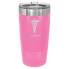 Personalized pink 20 oz vacuum insulated tumbler with 'Medical' design