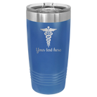 Personalized royal blue 20 oz vacuum insulated tumbler with 'Medical' design