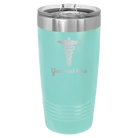 Personalized teal 20 oz vacuum insulated tumbler with 'Medical' design
