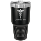 Personalized black 30 oz vacuum insulated tumbler with 'Medical' design