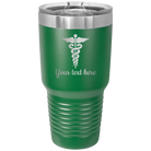 Personalized green 30 oz vacuum insulated tumbler with 'Medical' design
