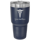 Personalized navy 30 oz vacuum insulated tumbler with 'Medical' design