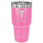 Personalized pink 30 oz vacuum insulated tumbler with 'Medical' design