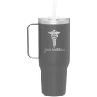 Personalized slate 40 oz vacuum insulated tumbler mug with 'Medical' design