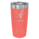 Personalized coral 20 oz vacuum insulated tumbler with 'Nurse' design