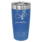 Personalized royal blue 20 oz vacuum insulated tumbler with 'Nurse' design