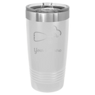 Personalized white 20 oz vacuum insulated tumbler with 'Nurse' design
