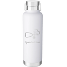 Personalized white 24 oz vacuum insulated water bottle with 'Nurse' design