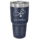 Personalized navy 30 oz vacuum insulated tumbler with 'Nurse' design