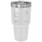 Personalized white 30 oz vacuum insulated tumbler with 'Nurse' design
