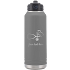 Personalized dark gray 32 oz vacuum insulated water bottle with 'Nurse' design
