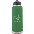 Personalized green 32 oz vacuum insulated water bottle with 'Nurse' design