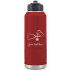Personalized maroon 32 oz vacuum insulated water bottle with 'Nurse' design