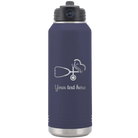 Personalized navy 32 oz vacuum insulated water bottle with 'Nurse' design