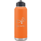 Personalized orange 32 oz vacuum insulated water bottle with 'Nurse' design