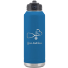 Personalized royal blue 32 oz vacuum insulated water bottle with 'Nurse' design