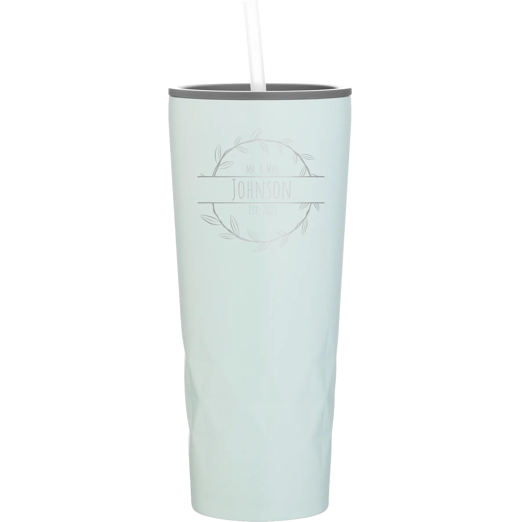 Personalized meadow 20 oz vacuum insulated tumbler with 'Last Name and Est' design