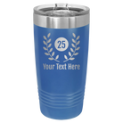 Personalized royal blue 20 oz vacuum insulated tumbler with 'Years' design