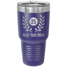 Personalized purple 30 oz vacuum insulated tumbler with 'Years' design