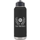 Personalized black 32 oz vacuum insulated water bottle with 'Years' design