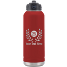Personalized maroon 32 oz vacuum insulated water bottle with 'Years' design