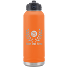 Personalized orange 32 oz vacuum insulated water bottle with 'Years' design