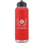 Personalized red 32 oz vacuum insulated water bottle with 'Years' design