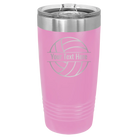 Personalized light purple 20 oz vacuum insulated tumbler with 'Volleyball' design