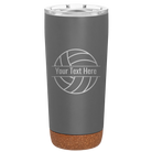 Personalized storm gray 20 oz vacuum insulated tumbler with 'Volleyball' design
