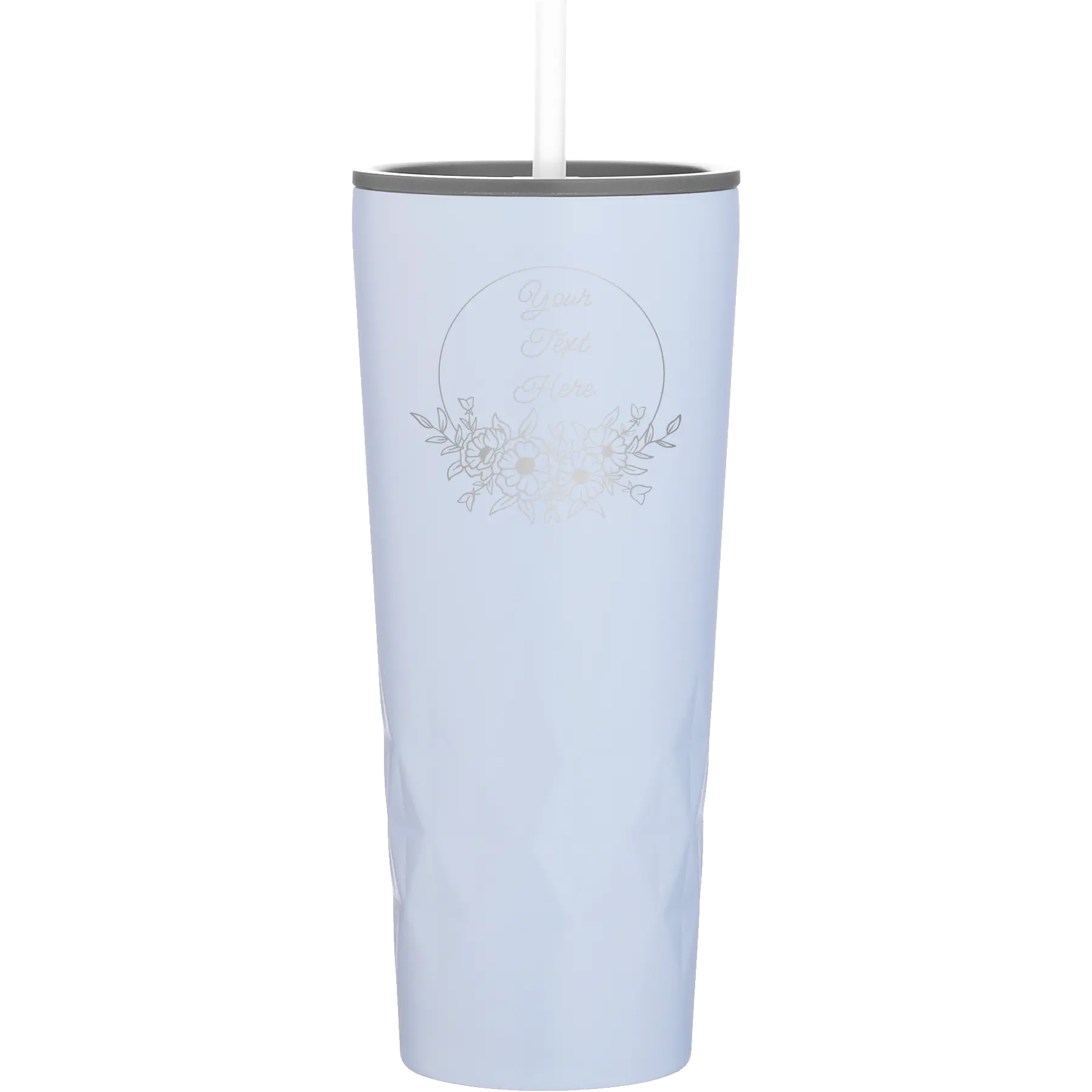 Personalized landfall 20 oz vacuum insulated tumbler with 'Flower Frame 1' design