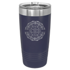 Personalized navy 20 oz vacuum insulated tumbler with 'Mandala 1' design