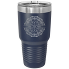 Personalized navy 30 oz vacuum insulated tumbler with 'Mandala 1' design