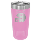 Personalized light purple 20 oz vacuum insulated tumbler with 'Football Helmet' design