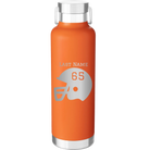 Personalized orange 24 oz vacuum insulated water bottle with 'Football Helmet' design