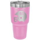 Personalized light purple 30 oz vacuum insulated tumbler with 'Football Helmet' design