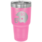 Personalized pink 30 oz vacuum insulated tumbler with 'Football Helmet' design
