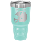 Personalized teal 30 oz vacuum insulated tumbler with 'Football Helmet' design
