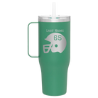Personalized forage 40 oz vacuum insulated tumbler mug with 'Football Helmet' design