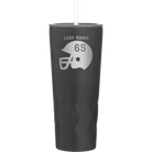 Personalized black 20 oz vacuum insulated tumbler with 'Football Helmet' design