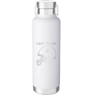 Personalized white 24 oz vacuum insulated water bottle with 'Football Helmet 2' design