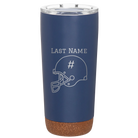 Personalized constellation 20 oz vacuum insulated tumbler with 'Football Helmet 2' design