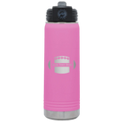 Personalized light purple 20 oz vacuum insulated water bottle with 'Football' design