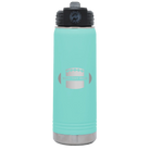 Personalized teal 20 oz vacuum insulated water bottle with 'Football' design