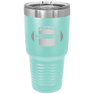 Personalized teal 30 oz vacuum insulated tumbler with 'Football' design