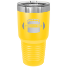 Personalized yellow 30 oz vacuum insulated tumbler with 'Football' design