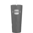 Personalized slate 20 oz vacuum insulated tumbler with 'Football' design