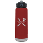 Personalized maroon 20 oz vacuum insulated water bottle with 'Grill' design